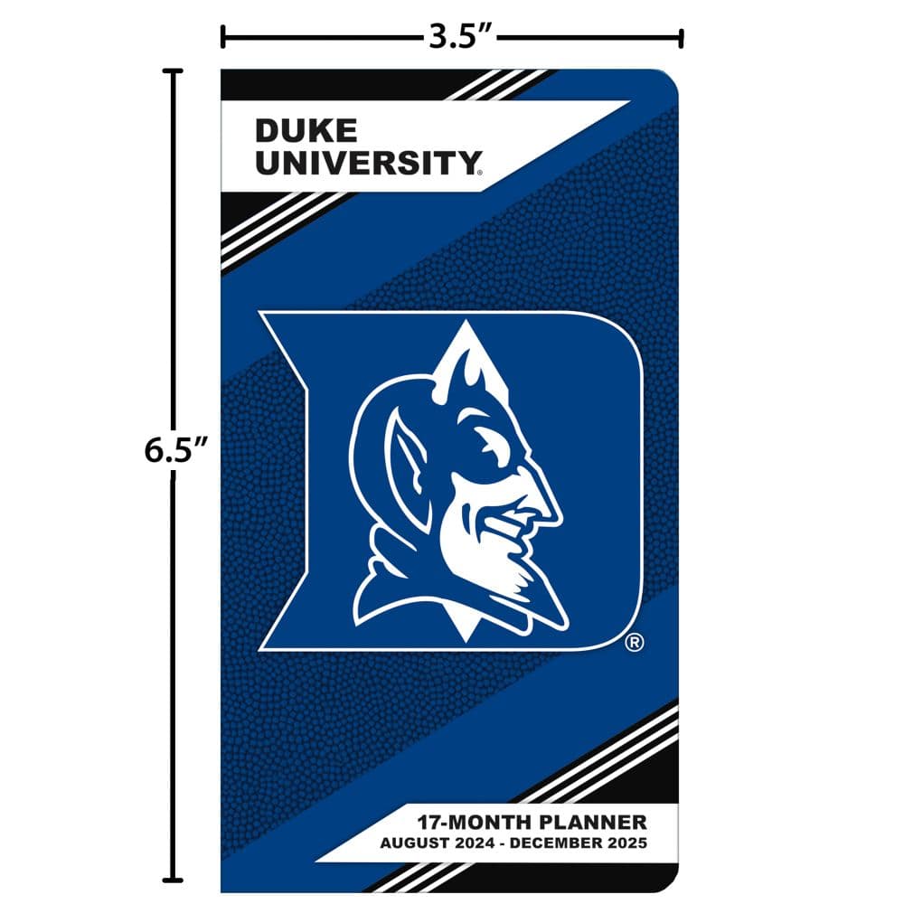 Duke Blue Devils 2025 Pocket Planner Measurements