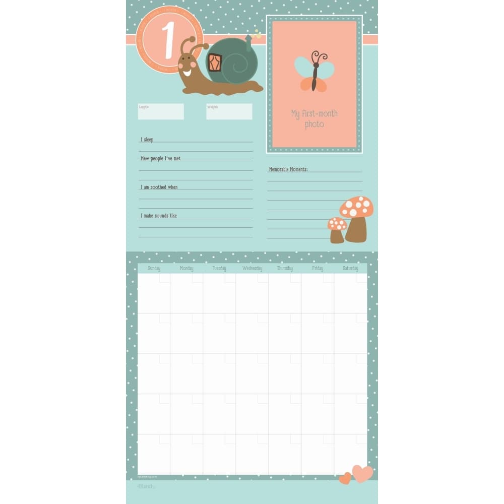 Babys First year Woodland Nondated Calendar Third Alternate Image width=&quot;1000&quot; height=&quot;1000&quot;