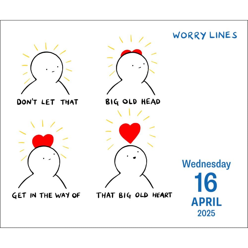 Worry Lines 2025 Desk Calendar Second Alternate Image width=&quot;1000&quot; height=&quot;1000&quot;