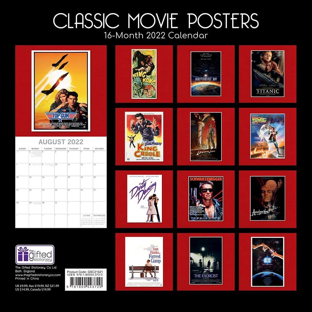 12 page A4 2021 Wall Calendar Broadway Musical Vintage Movie Posters M980 