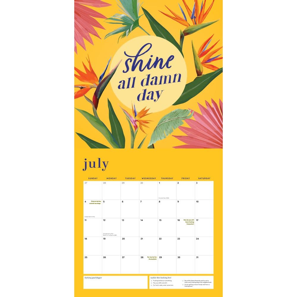 She Believed So She F*cking Did 2027 Wall Calendar Third Alternate Image