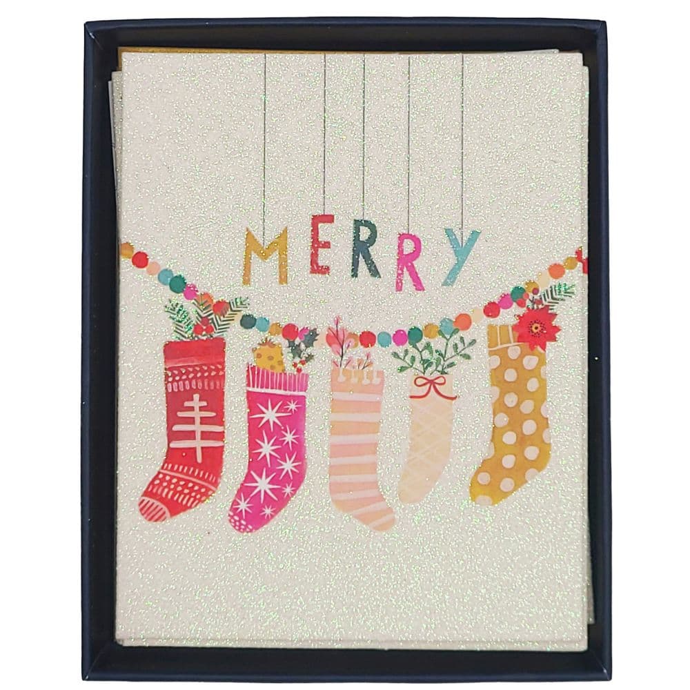 Whimsy Christmas Stockings Christmas Card Main Image