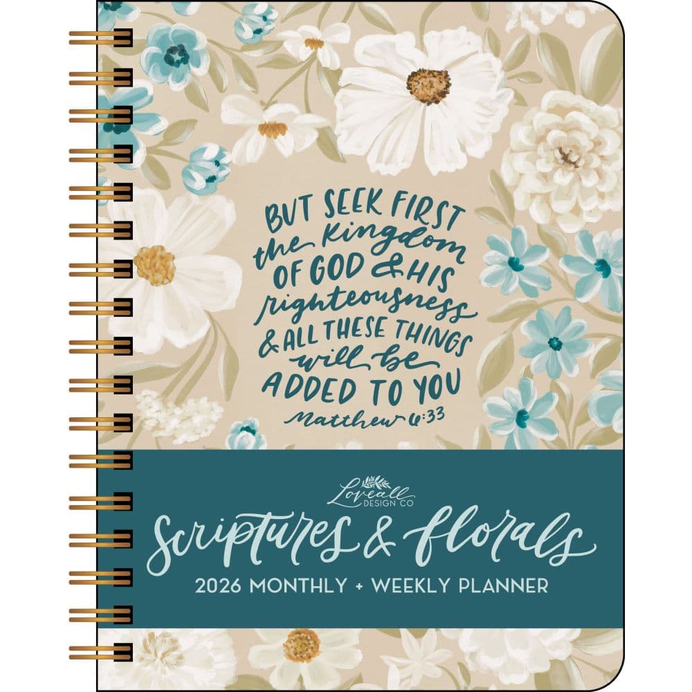 Scriptures and Florals 2026 Planner Main Image