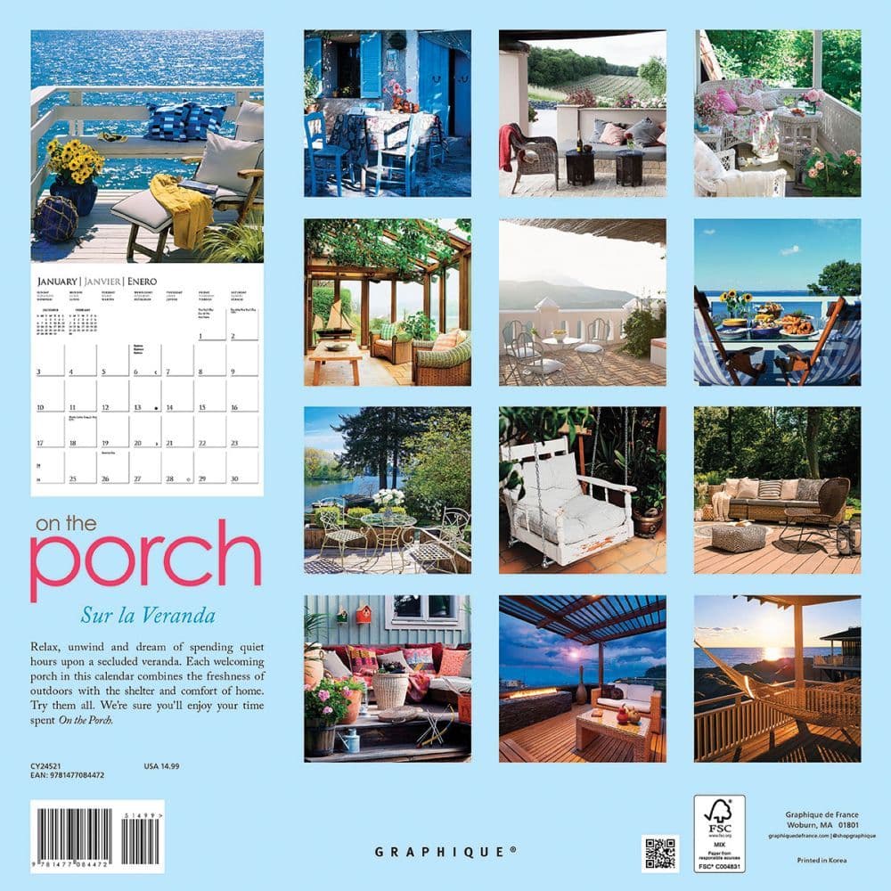 On The Porch Wall Calendar - Calendars.com