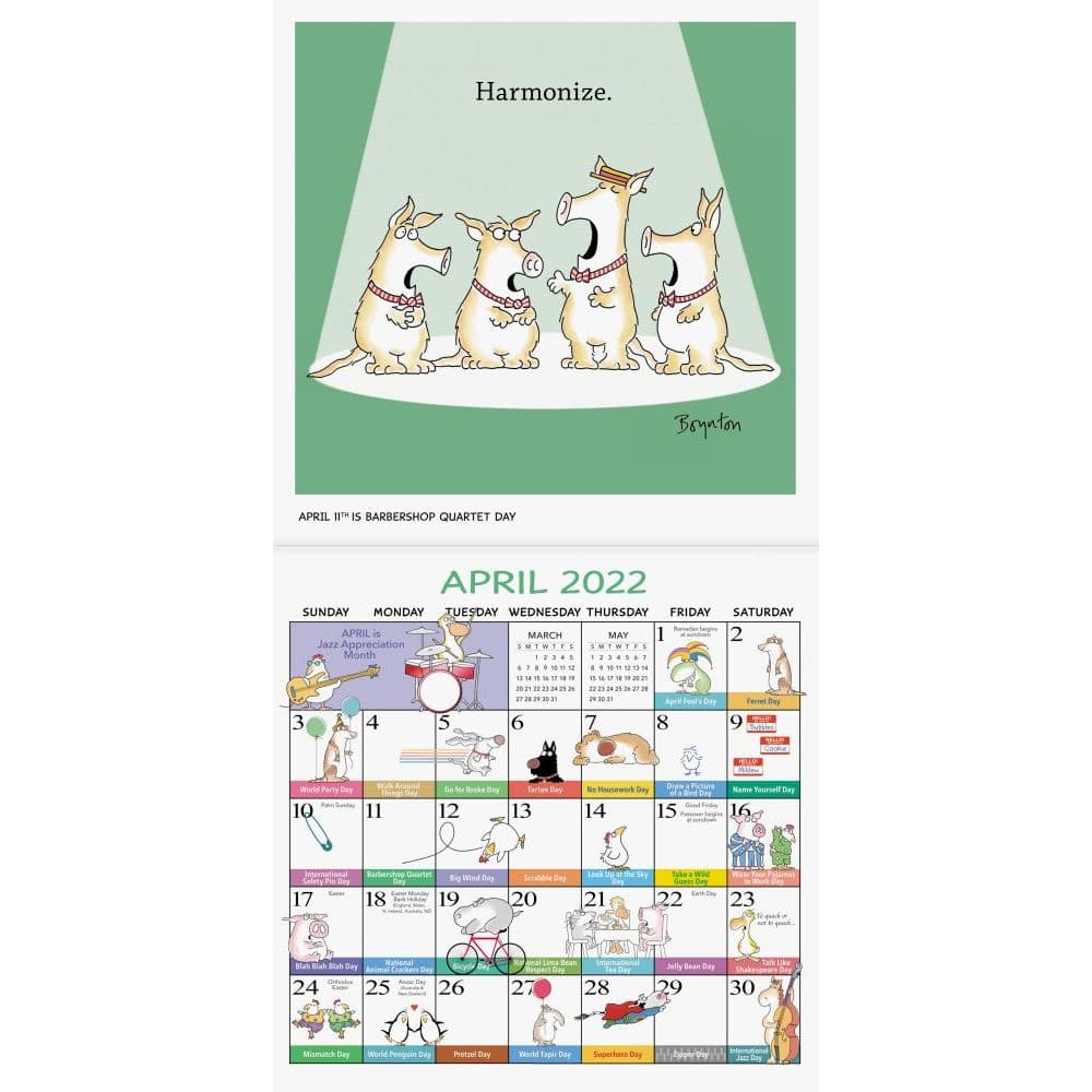 6th Day Of Christmas 2022 Sandra Boyntons Every Days a Fabulous Holiday 2022 Wall Calendar