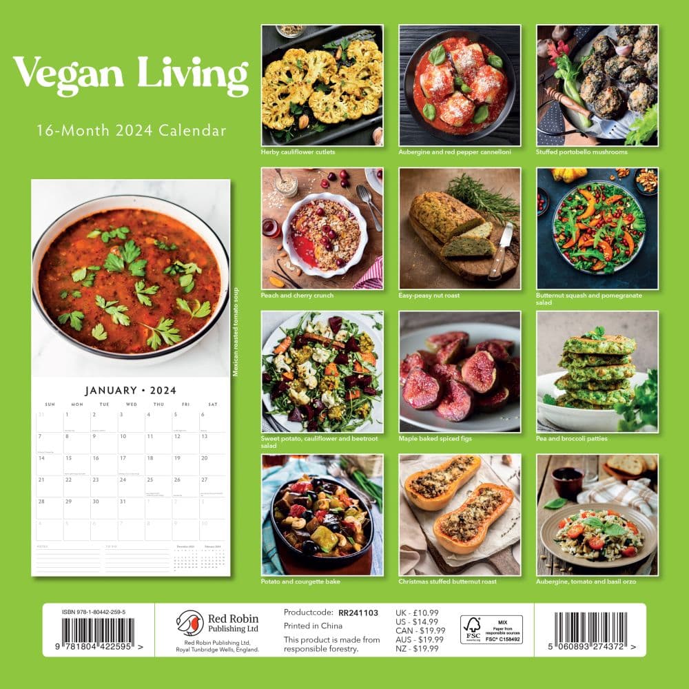 Vegan Living 2024 Wall Calendar First Alternate Image width=&quot;1000&quot; height=&quot;1000&quot;