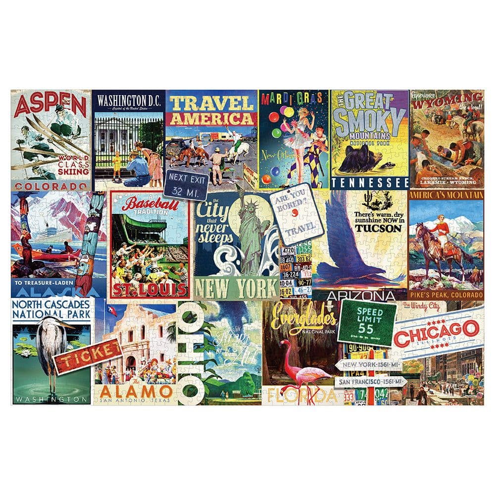 Traveling the USA 1000 Piece Puzzle First Alternate Image