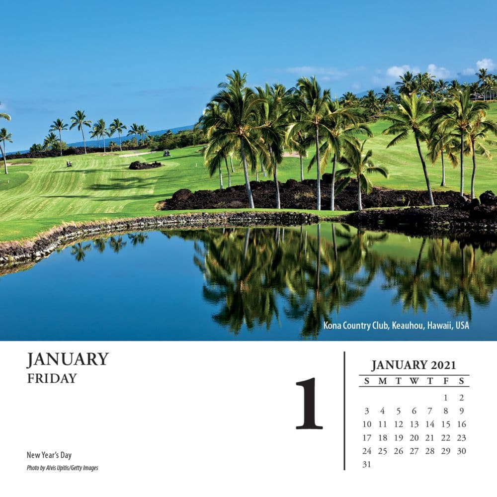 Golf Courses Desk Calendar