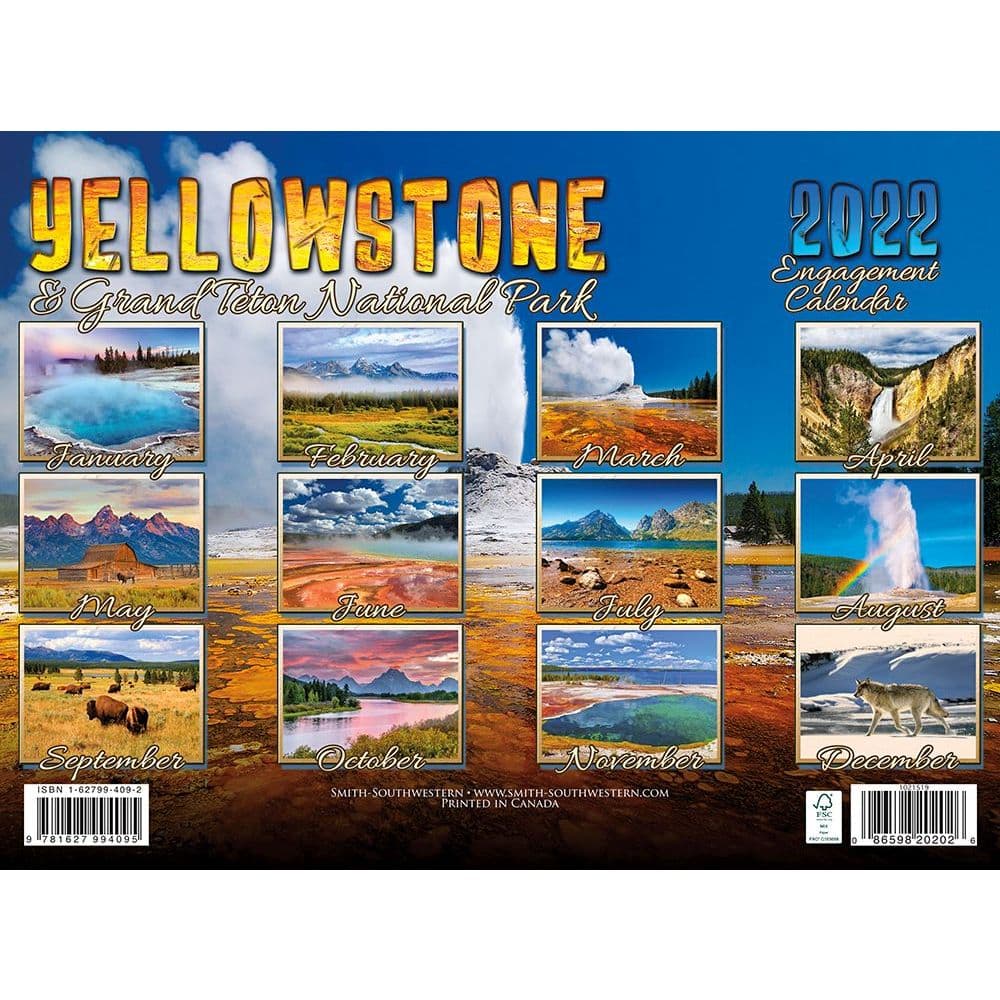 Yellowstone & Grand Teton 2022 Wall Calendar - Calendars.com