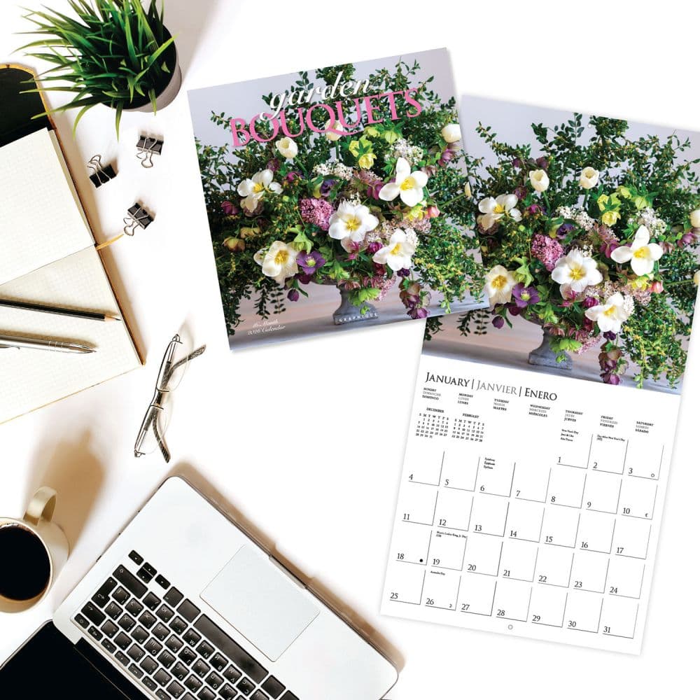 Garden Bouquets 2026 Mini Wall Calendar Fourth Alternate Image