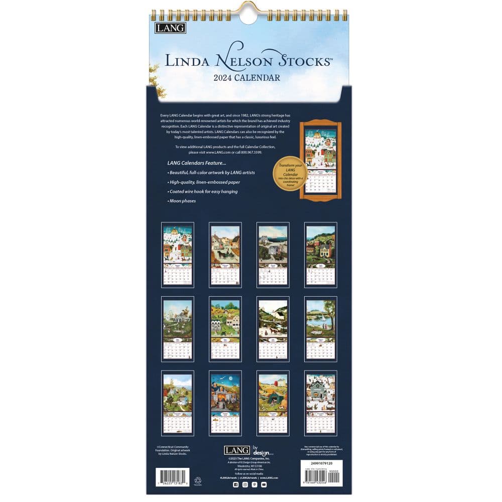 Linda Nelson Stocks Vertical 2024 Wall Calendar