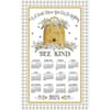 image Bee Kind 2025 Calendar Towel Main Image