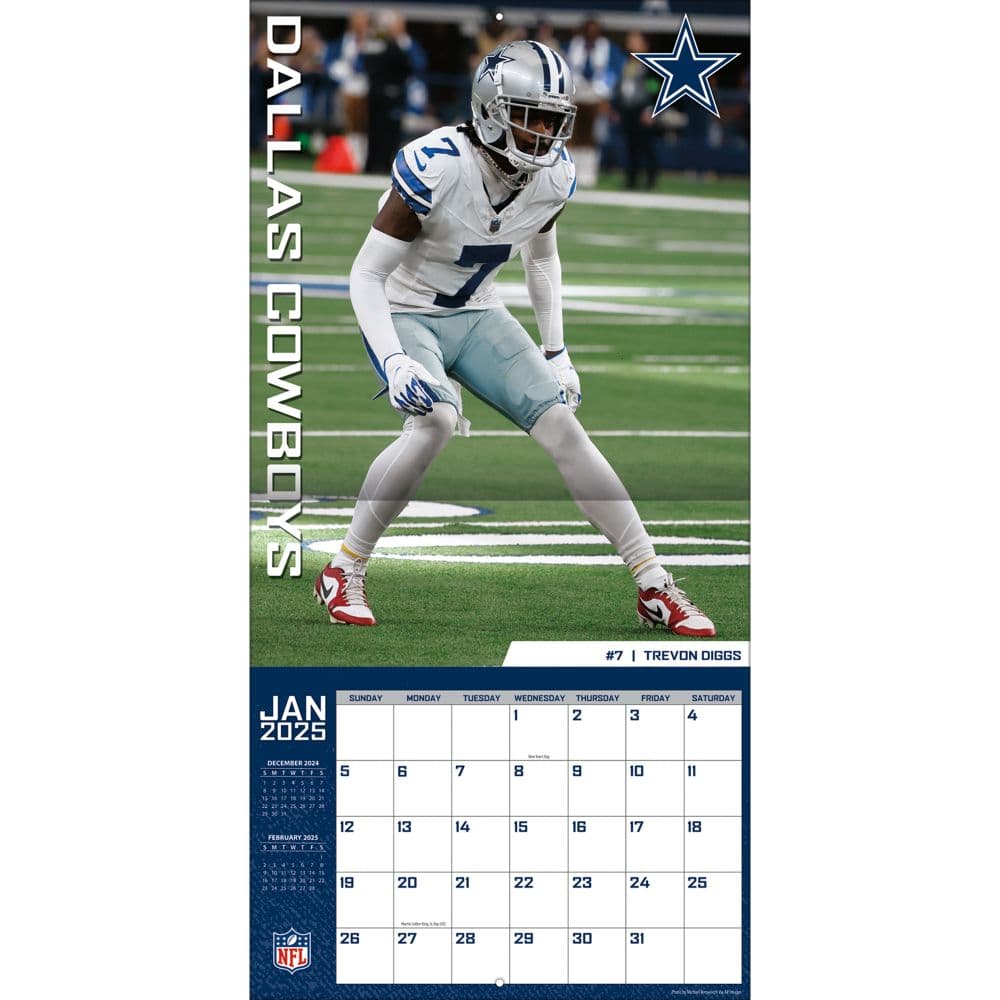 NFL Dallas Cowboys 2025 Wall Calendar Third Alternate Image width=&quot;1000&quot; height=&quot;1000&quot;