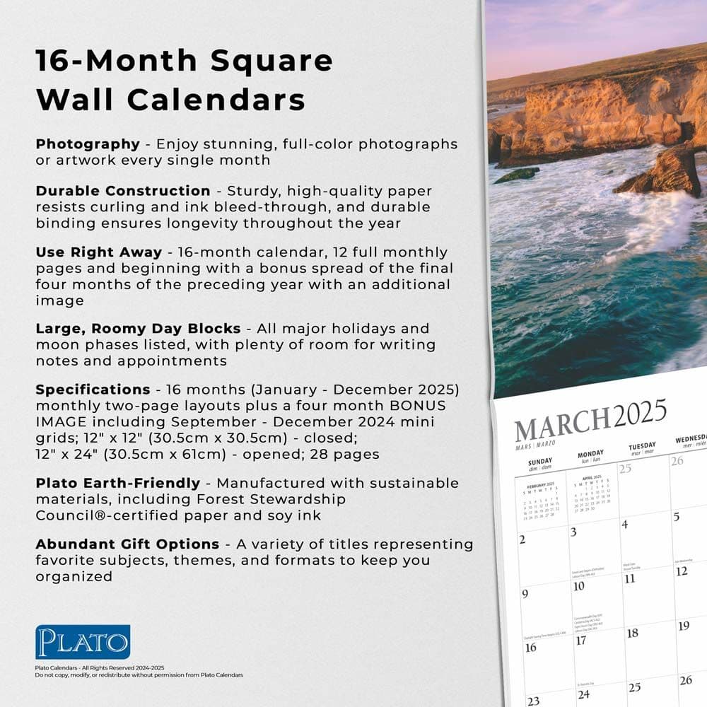 By The Sea Plato 2025 Wall Calendar Fifth Alternate Image width=&quot;1000&quot; height=&quot;1000&quot;