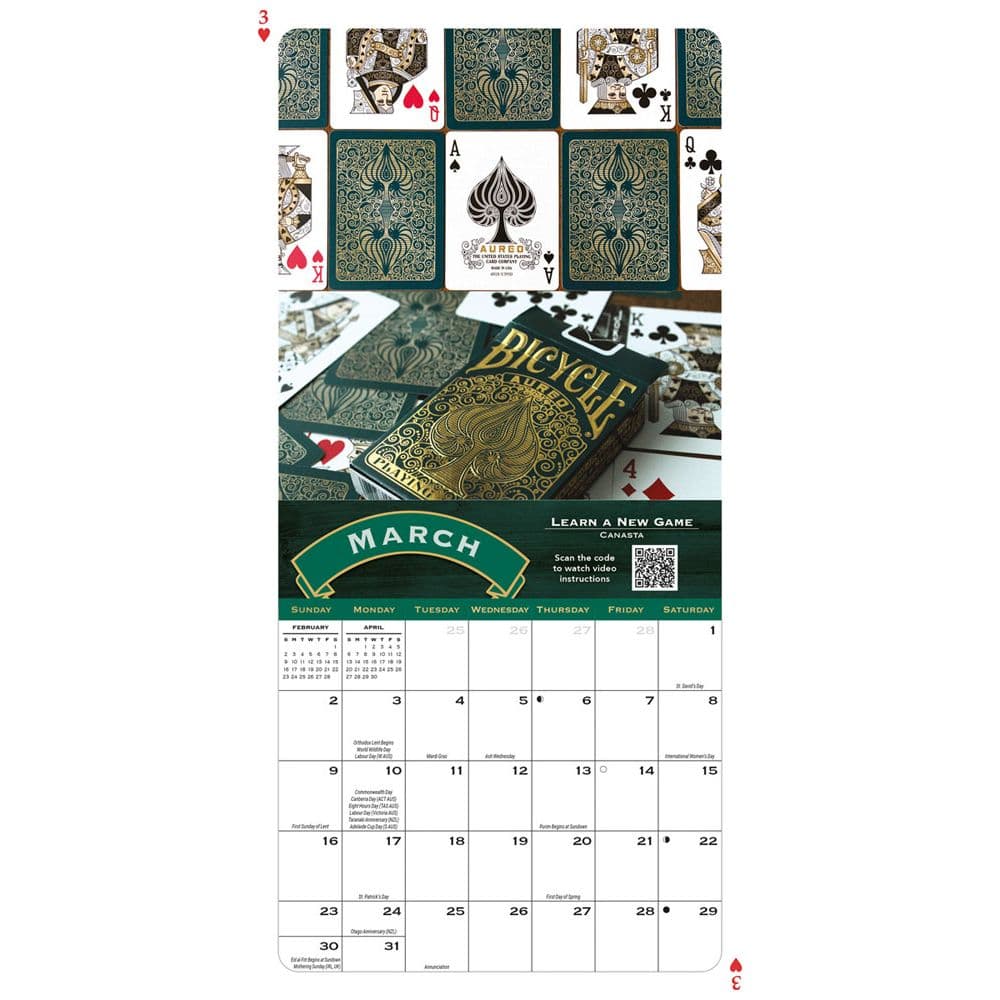 Bicycle Cards Art 2025 Mini Wall Calendar Third Alternate Image width=&quot;1000&quot; height=&quot;1000&quot;