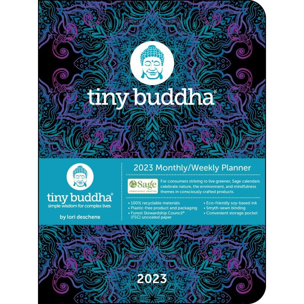 Tiny Buddha 12-Month 2023 MonthlyWeekly Planner Calendar - Calendars.com
