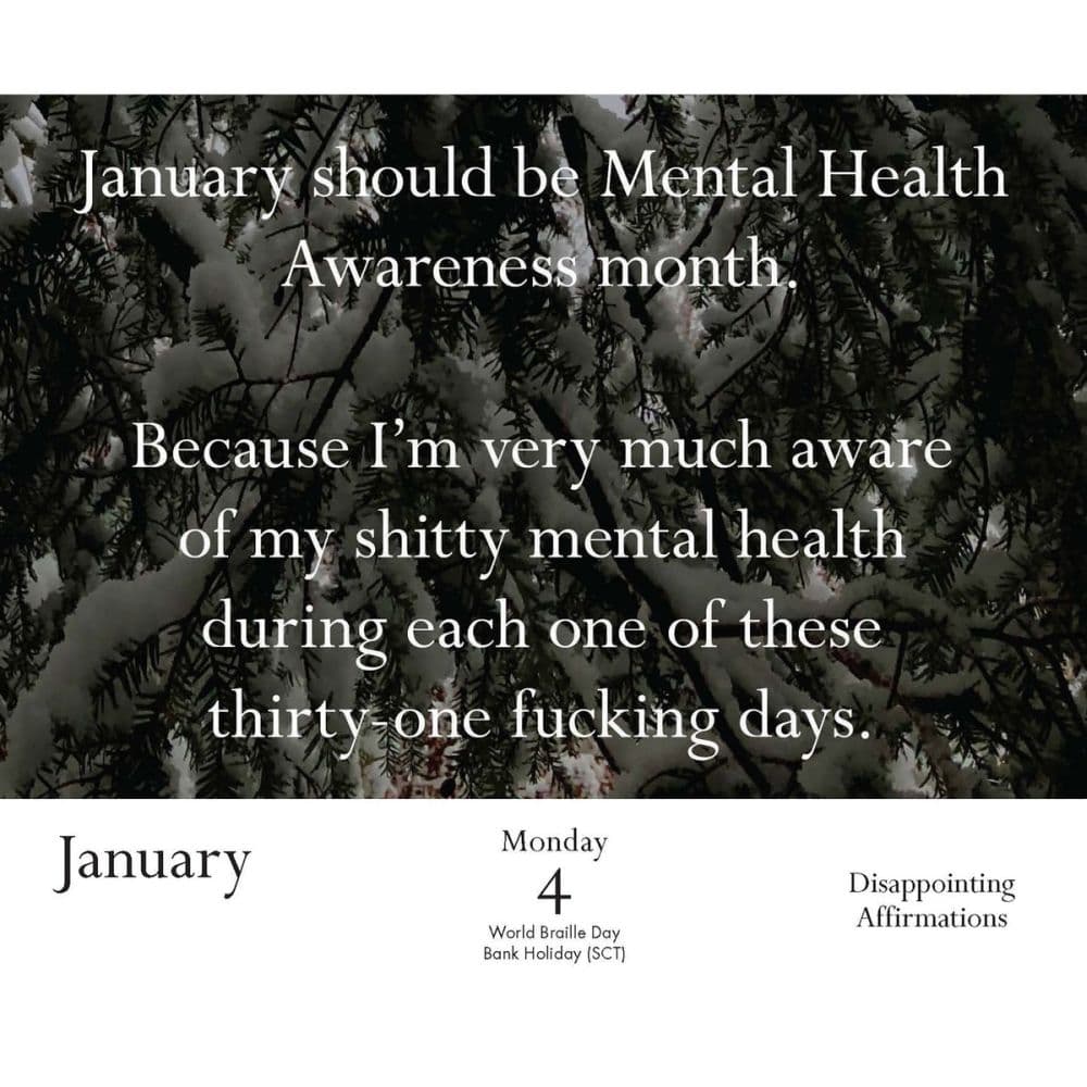 Disappointing Affirmations 2027 Desk Calendar Fourth Alternate Image