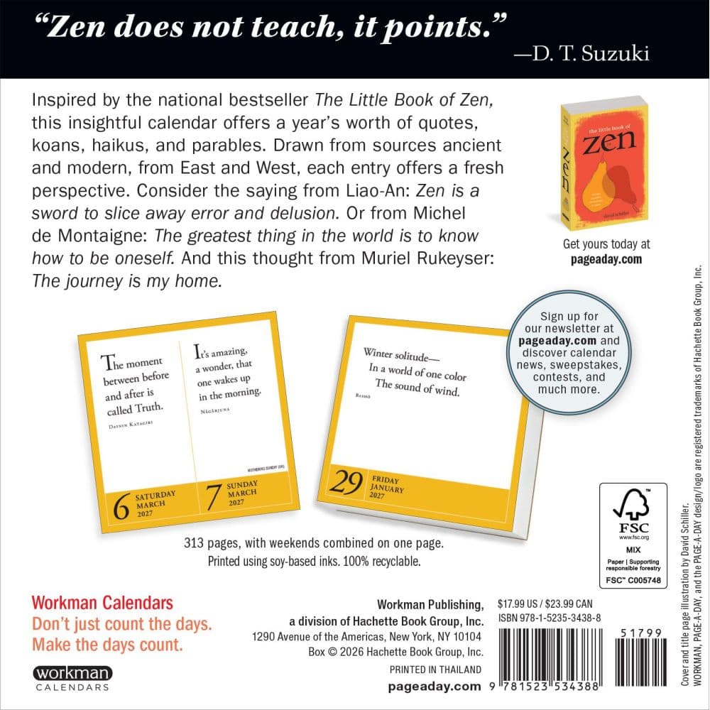Year of Zen 2027 Page-A-Day Desk Calendar First Alternate 