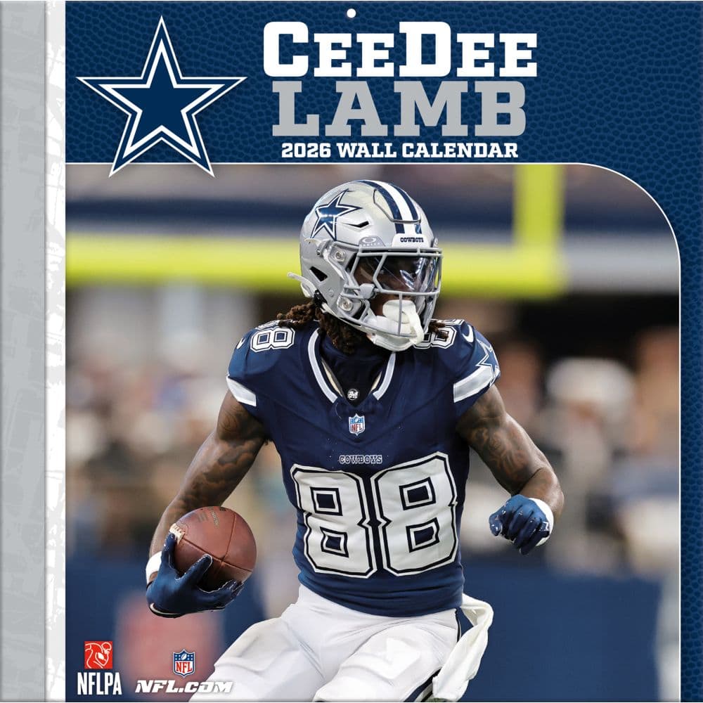 NFL Dallas Cowboys CeeDee Lamb 2026 Wall Calendar Main Product Image