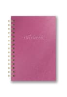 image Metallic Pink Spiral Leatheresque Notebook Main Image