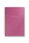 image Metallic Pink Spiral Leatheresque Notebook Main Image