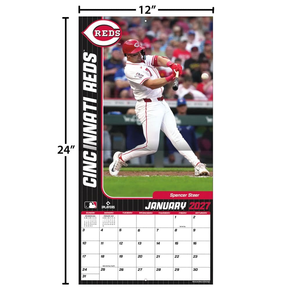 MLB Cincinnati Reds 2027 Wall Calendar Fourth Alternate Image