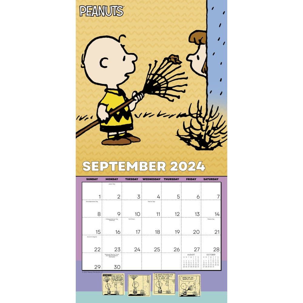 Peanuts 16 Month 2024 Wall Calendar