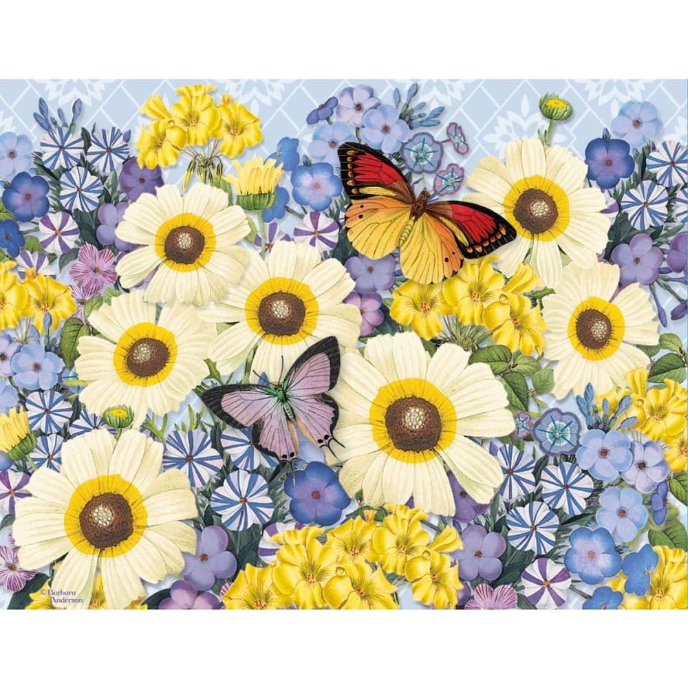Botanical Gardens Blue 4" X 5" Blank Note Cards by Barbara Anderson Main Image
