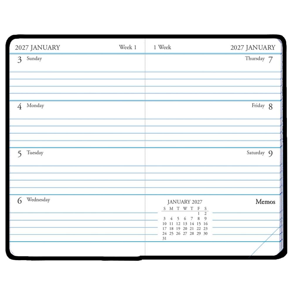 Black Weekly 2027 Pocket Planner First Alternate Image