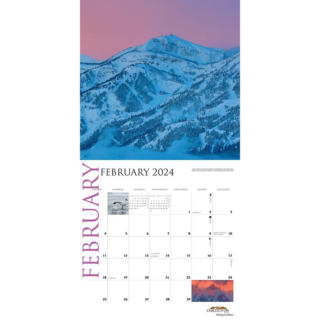 Jackson Hole and The Tetons 2024 Wall Calendar