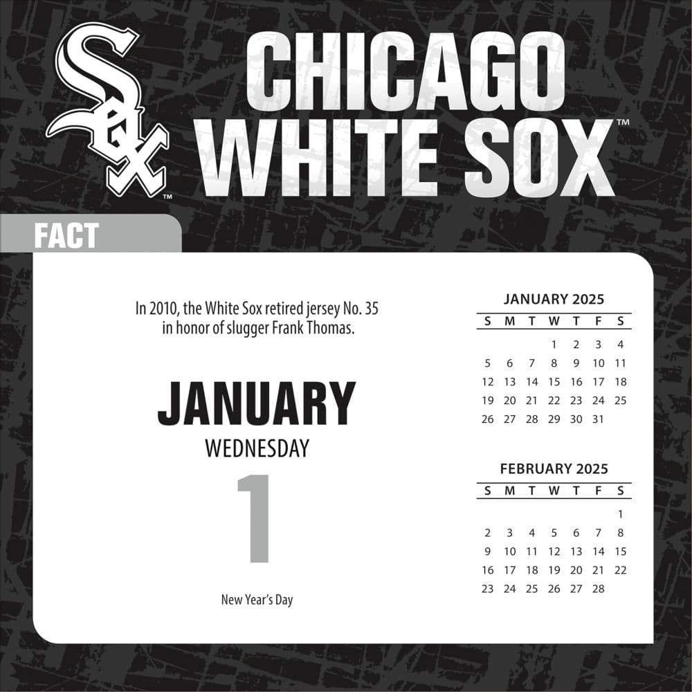 MLB Chicago White Sox 2025 Desk Calendar First Alternate Image