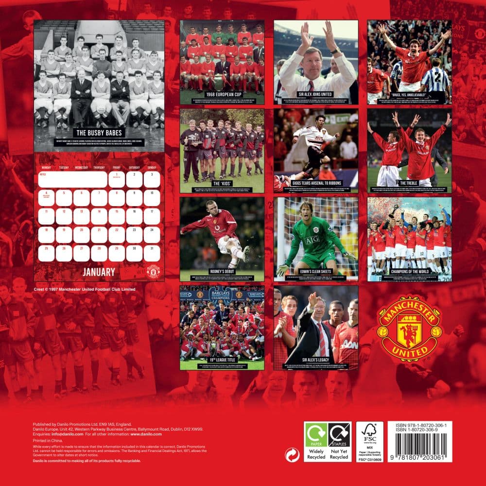 Manchester United 2027 Wall Calendar First Alternate Image