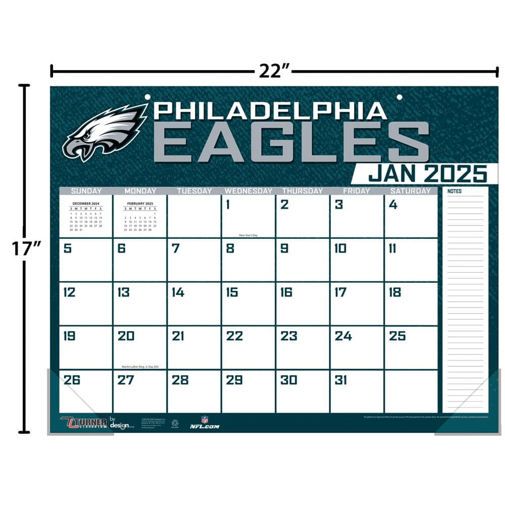 NFL Philadelphia Eagles 2025 Desk Pad Fourth Alternate Image