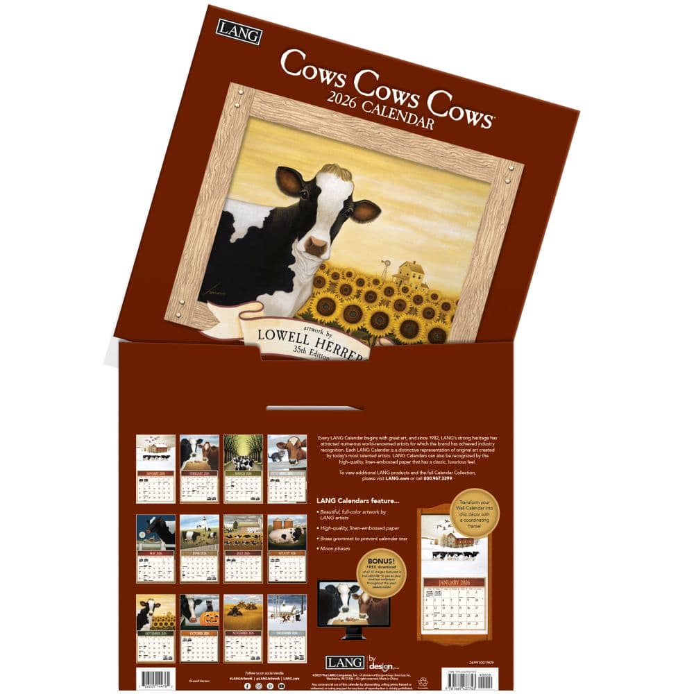 Cows Cows Cows 2026 Wall Calendar by Lowell Herrero_ALT3