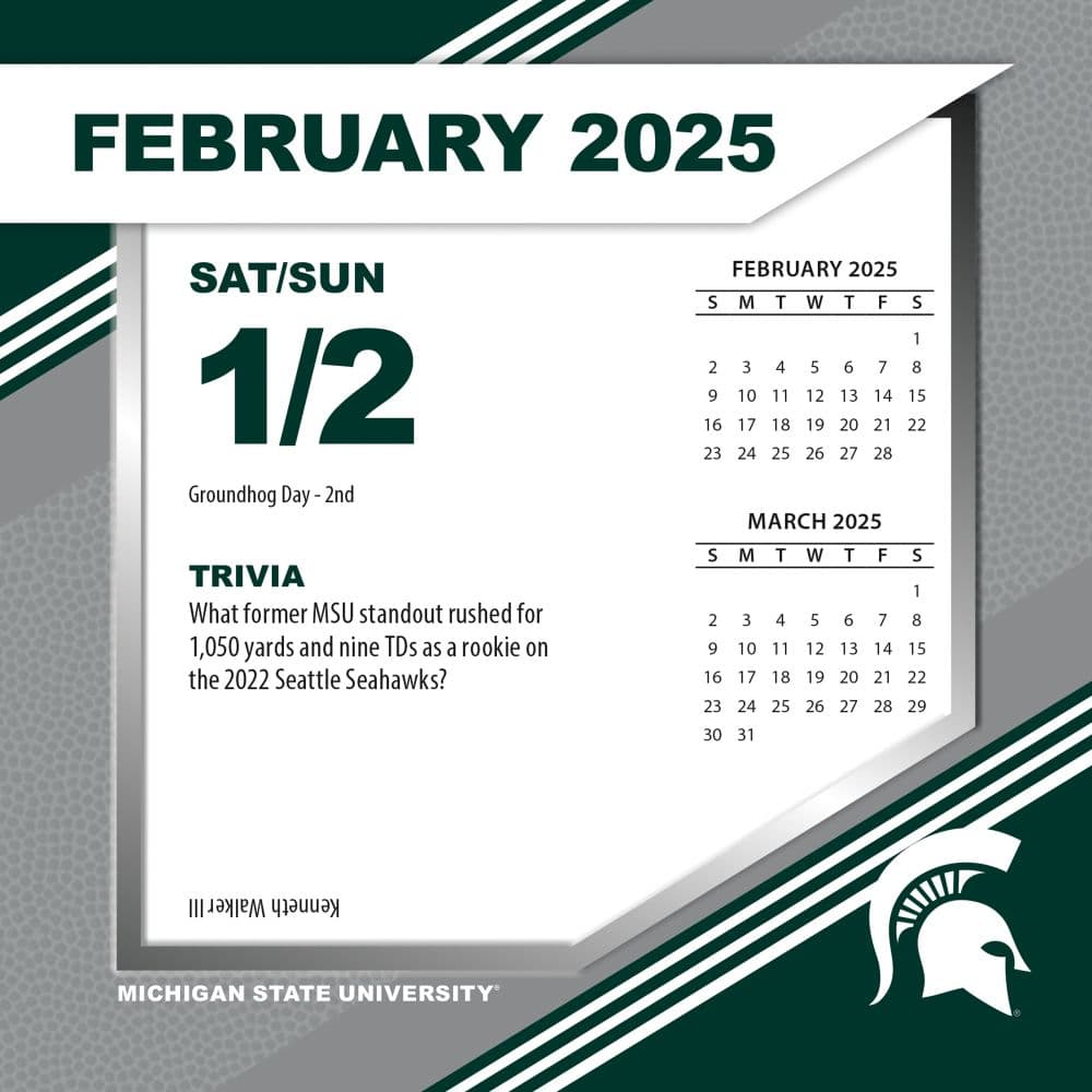 COL Michigan State Spartans 2025 Desk Calendar Second Alternate Image