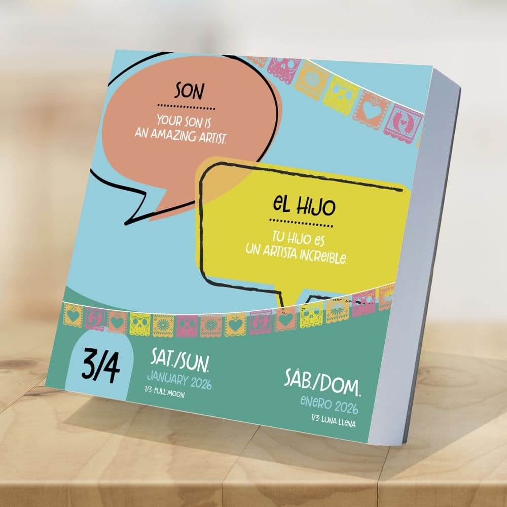 Spanish Words 2026 Desk Calendar Third Alternate Image