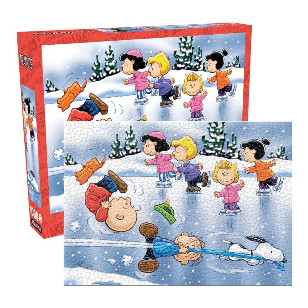 Peanuts Skating 1000 Piece Puzzle Second Alternate Image width=&quot;1000&quot; height=&quot;1000&quot;