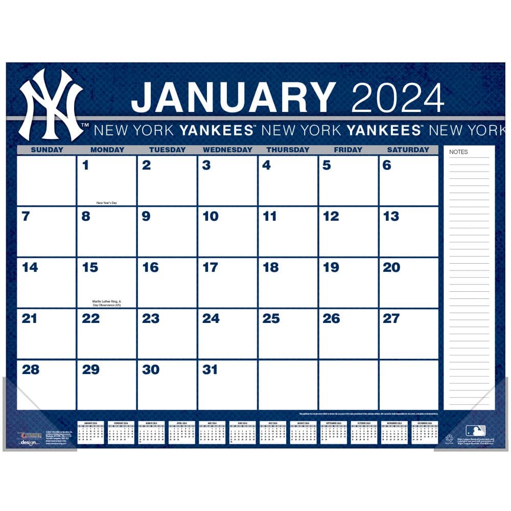 MLB New York Yankees 2024 Desk Pad First Alternate Image width=&quot;1000&quot; height=&quot;1000&quot;