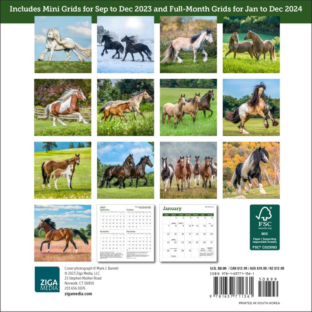 Horses 2024 Mini Wall Calendar First Alternate Image width=&quot;1000&quot; height=&quot;1000&quot;