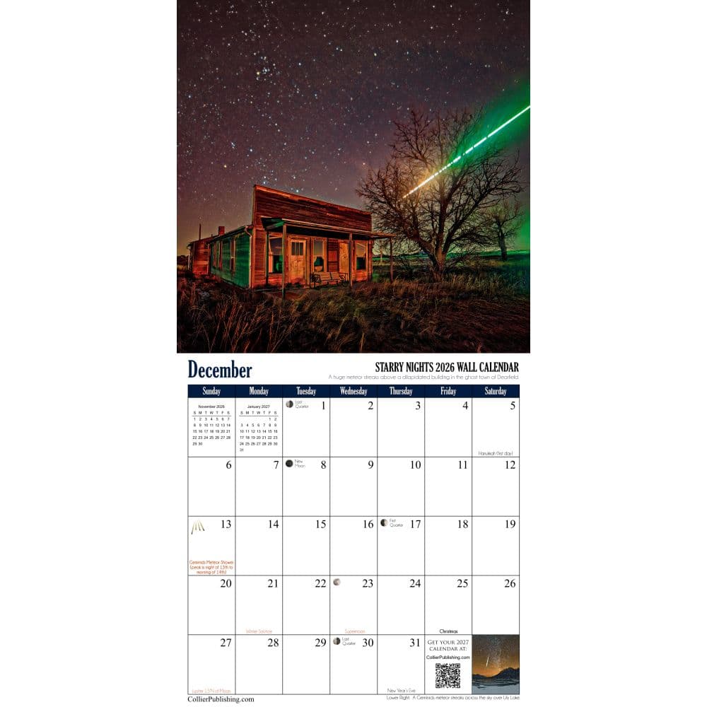 Starry Nights Astronomy 2026 Wall Calendar Sixth Alternate Image
