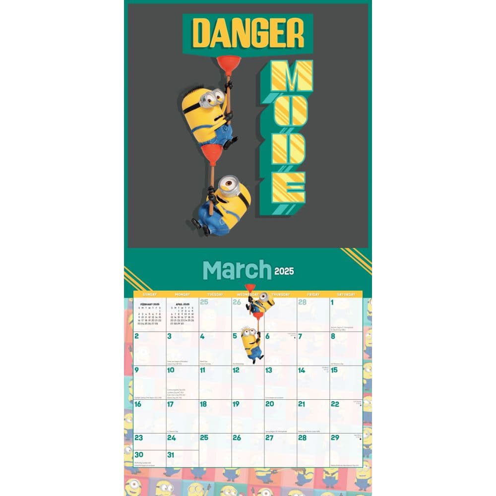 Minions 2025 Wall Calendar First Alternate Image