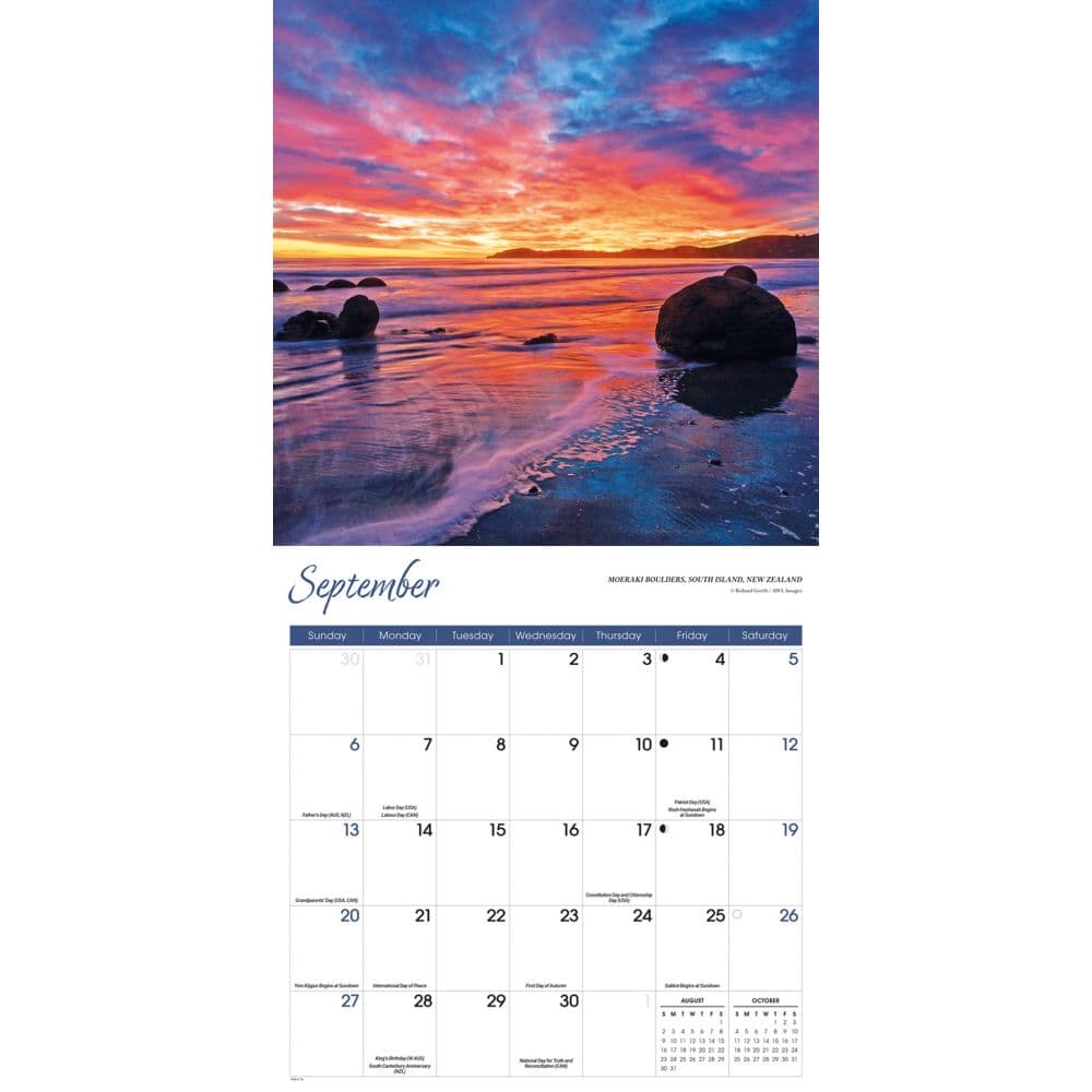 Sunrise Sunset 2026 Wall Calendar Fourth Alternate Image