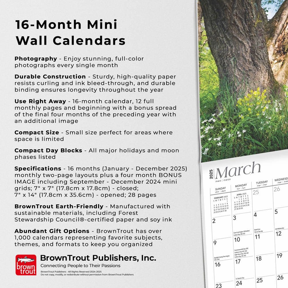 Pennsylvania 2025 Mini Wall Calendar Fifth Alternate Image