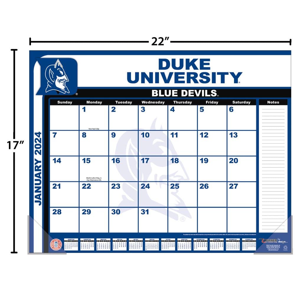 Duke Blue Devils 2024 Desk Pad Fourth Alternate Image width=&quot;1000&quot; height=&quot;1000&quot;