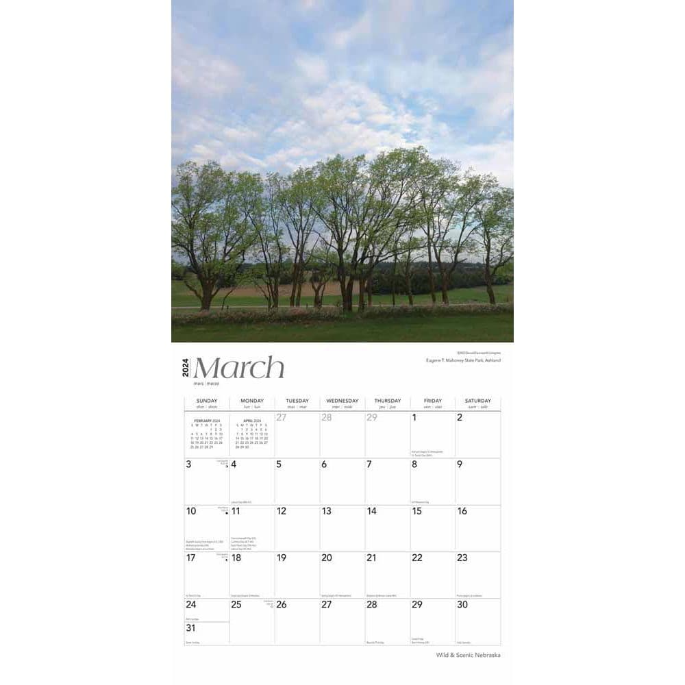 Nebraska Wild and Scenic 2024 Wall Calendar