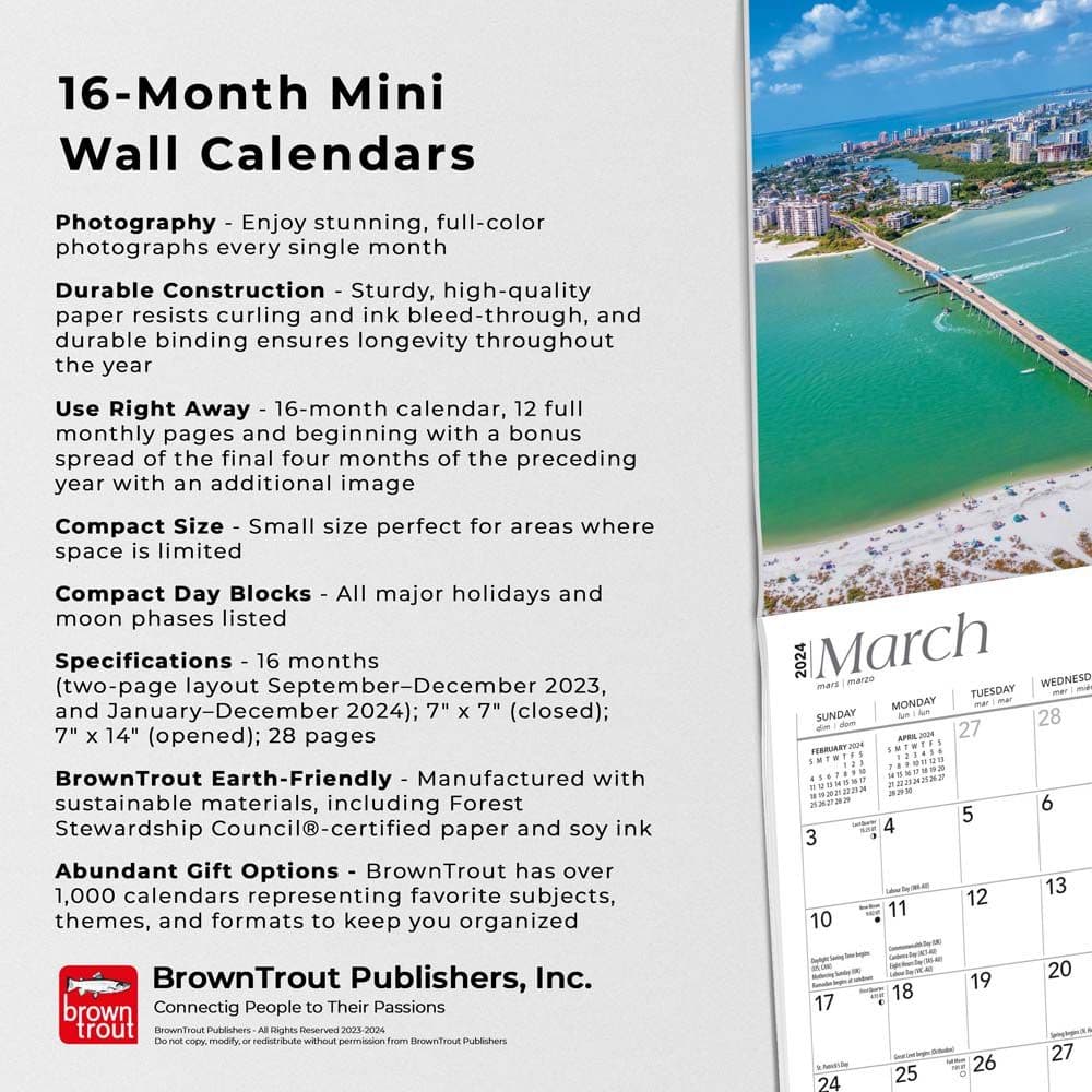 Florida Coast 2024 Mini Wall Calendar Fourth Alternate  Image width=&quot;1000&quot; height=&quot;1000&quot;
