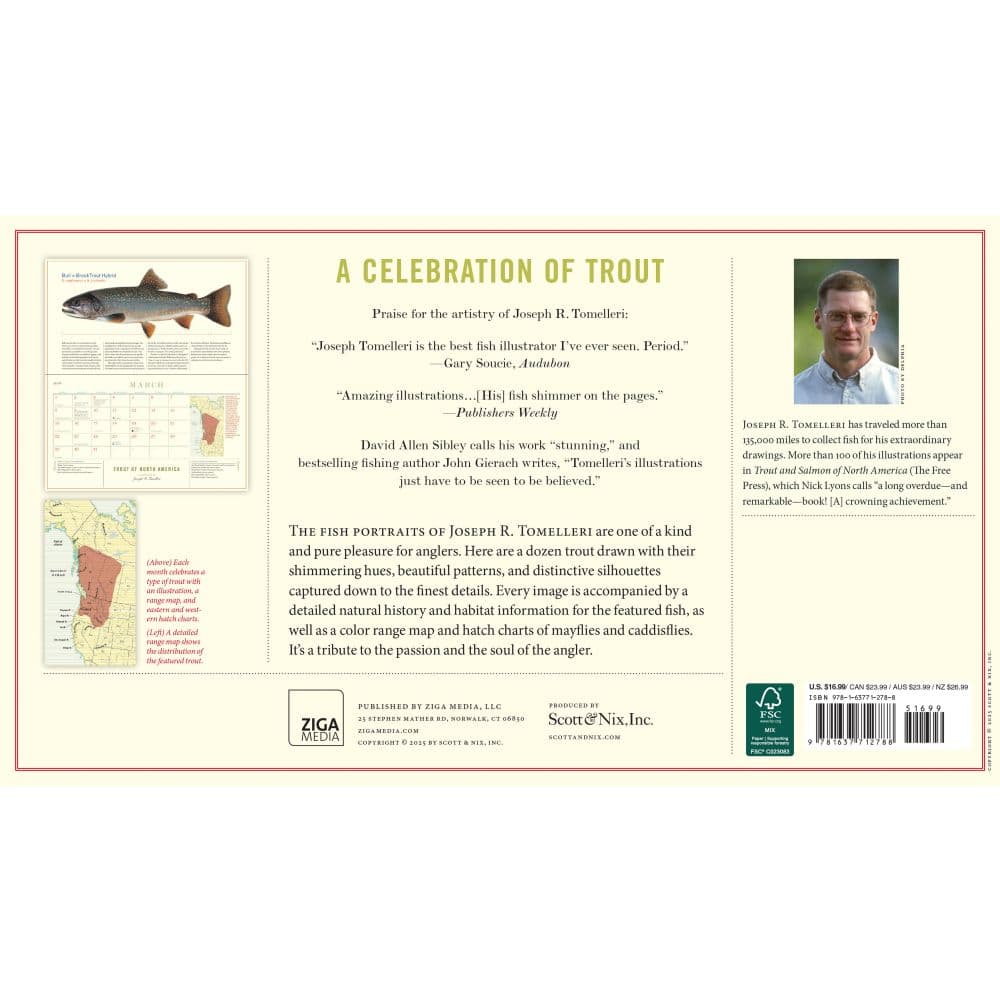 Trout of North America 2026 Wall Calendar First Alternate image