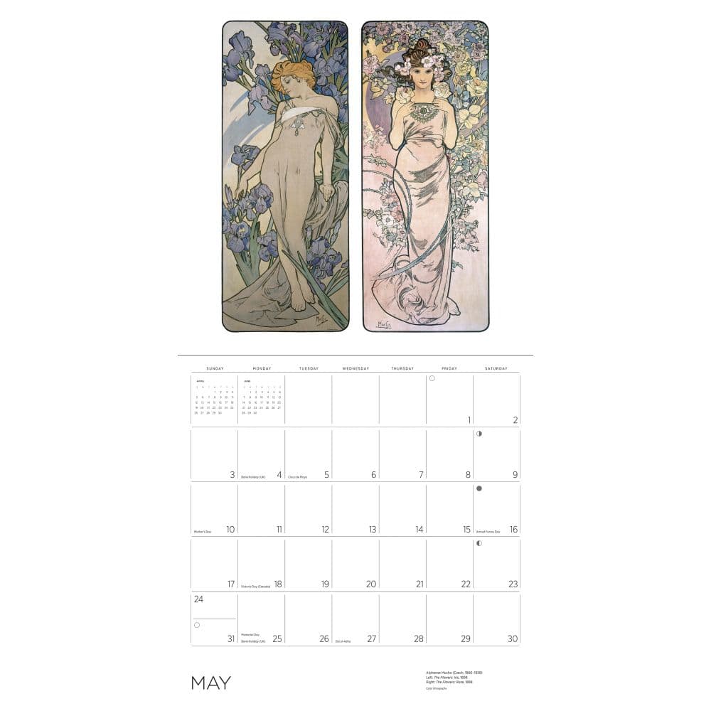 Alphonse Mucha 2026 Wall Calendar Fourth Alternate Image