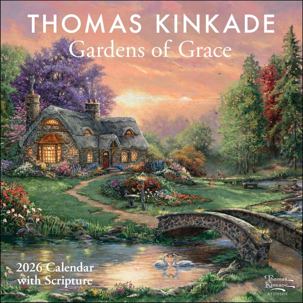 Thomas Kinkade Gardens of Grace 2026 Wall Calendar Main Image