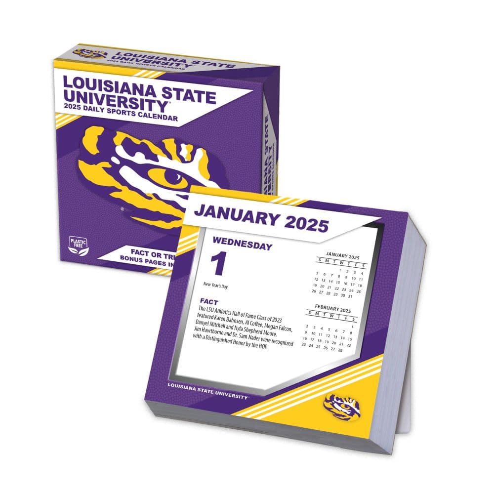 COL LSU Tigers 2025 Desk Calendar Main Product Image